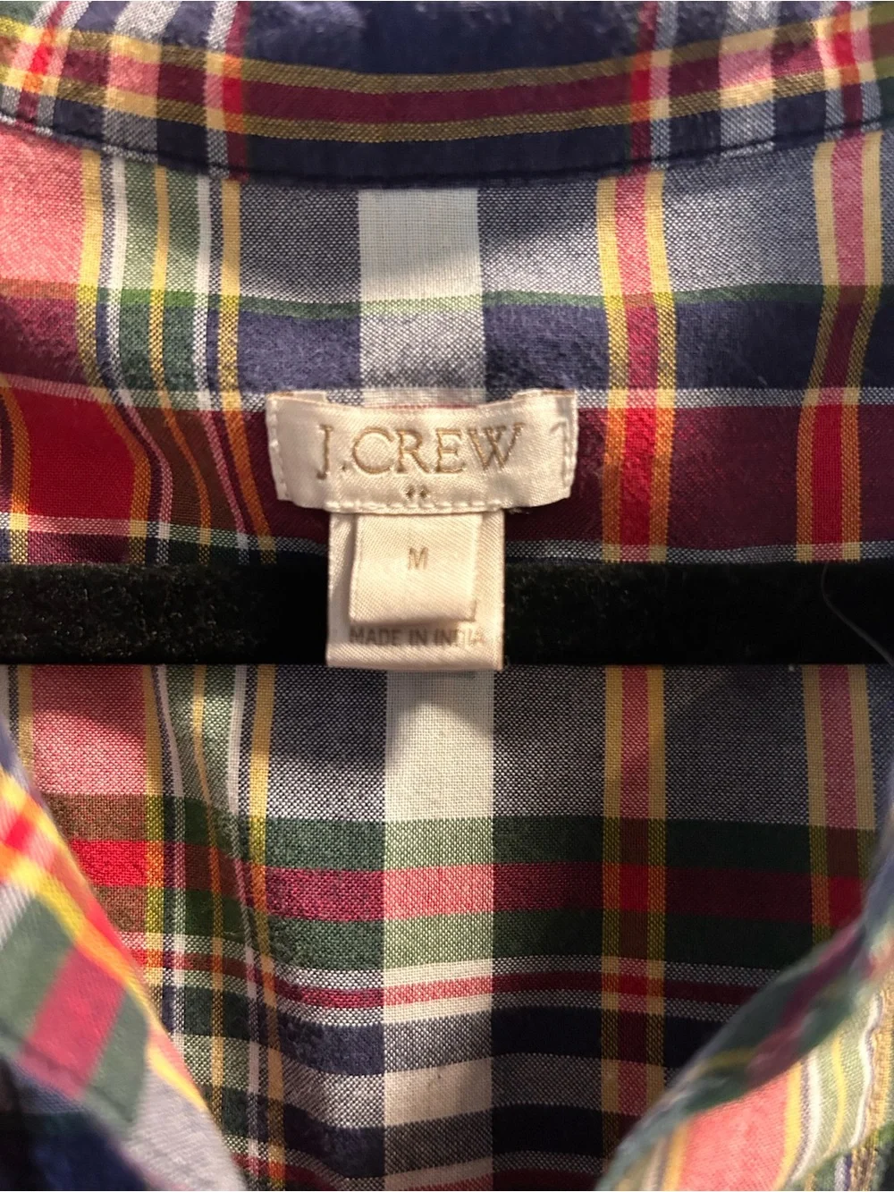 J. Crew Multicolor Plaid Short-Sleeve Shirt Dress